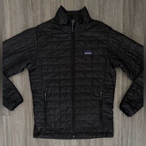 Patagonia Nano Puff Jacket Mens Medium Black Puffer Coat Great Condition